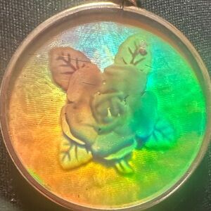 Holographic Rose Pendant